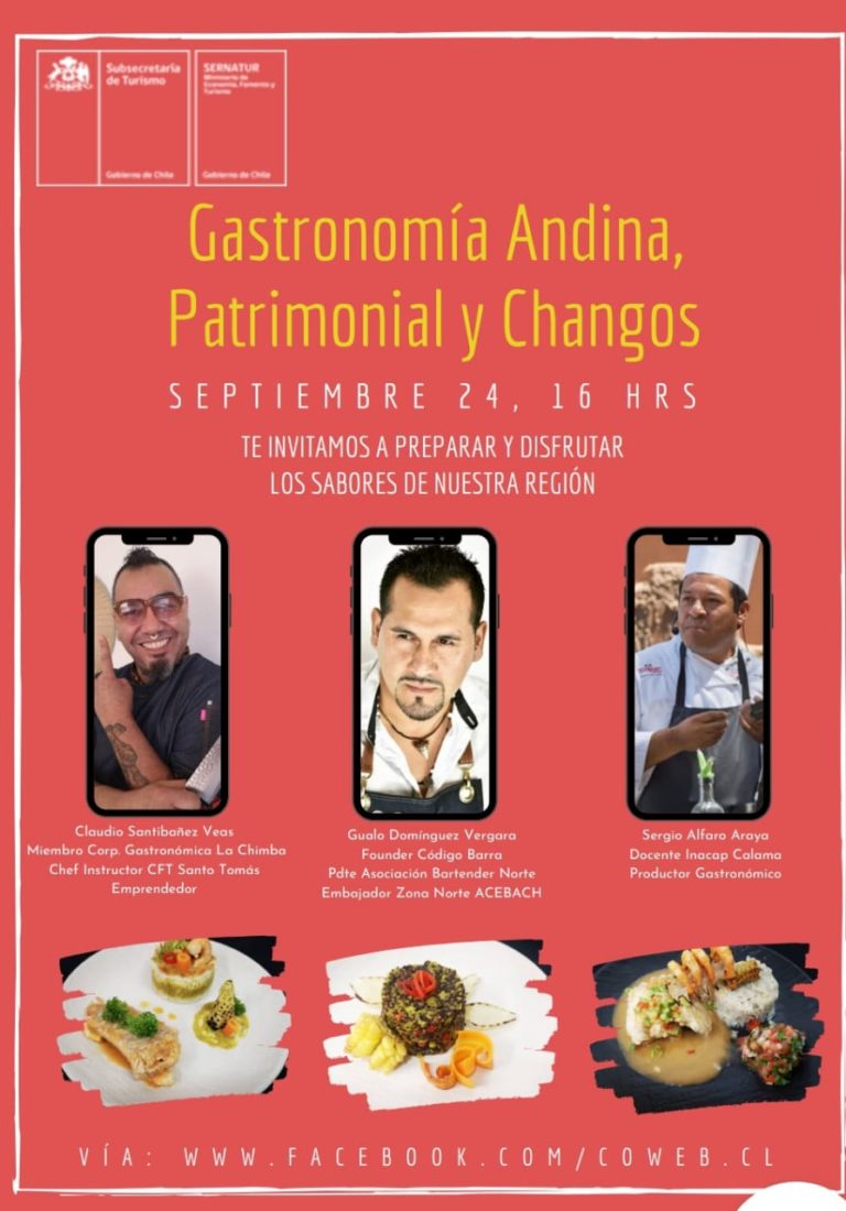 [#AgendaCoWeb] Sesión Virtual Gastronomía Andina, Patrimonial y Changos
