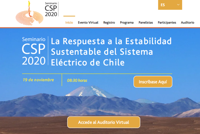 [#AgendaCoWeb] Seminario CSP 2020: Estabilidad sustentable del sistema eléctrico de Chile
