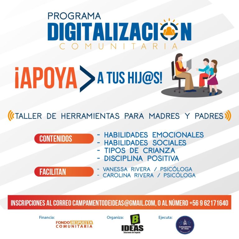 [#AgendaCoWeb] ¡Hoy 18:00 horas! Taller de Herramientas para madres y padres