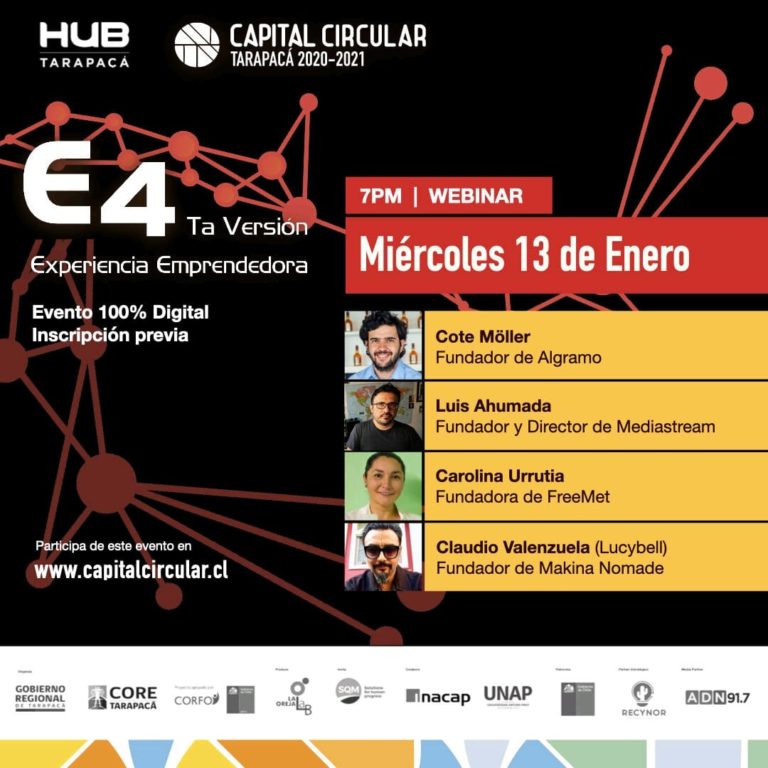 [#AgendaCoWeb] ¡Sé parte de la #ExperienciaEmprendedora de HUB Tarapacá!