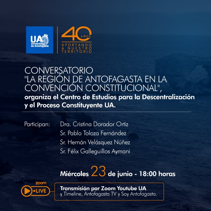 Constituyentes de la región participarán del debate realizado por la Universidad de Antofagasta