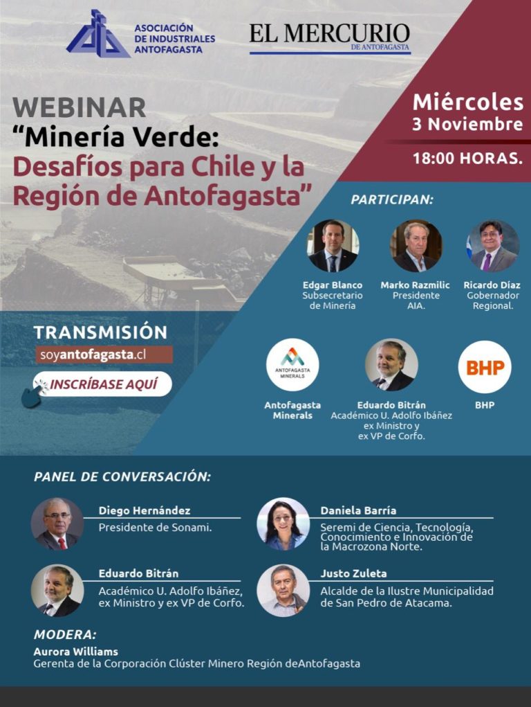 ¡HOY! “MINERÍA VERDE: DESAFÍOS PARA CHILE Y LA REGIÓN DE ANTOFAGASTA”