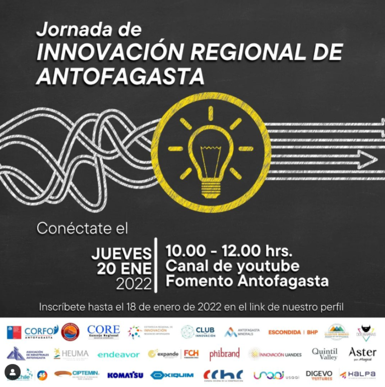 INSCRÍBETE EN LA JORNADA DE INNOVACIÓN REGIONAL DE ANTOFAGASTA