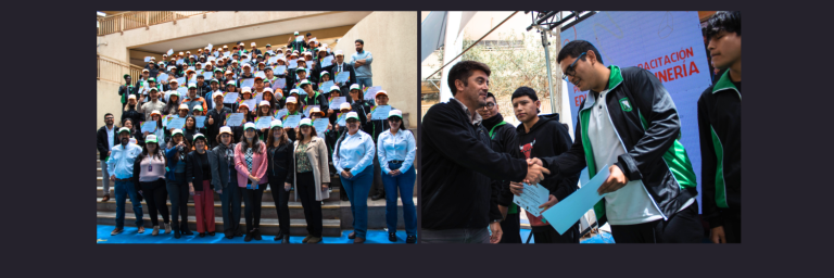 Jóvenes del Liceo Politécnico Los Arenales finalizan primera etapa de Educación y Minería 2023